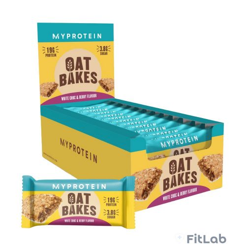 Myprotein Oat Bakes zabszelet - Bogyógyümölcs & Fehércsokoládé - 12x 75g