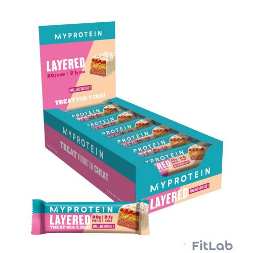 Myprotein Layered Protein Bar szelet - Szülinapi torta - 12x60g